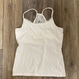 Abercrombie kids white lace tank size 15/16